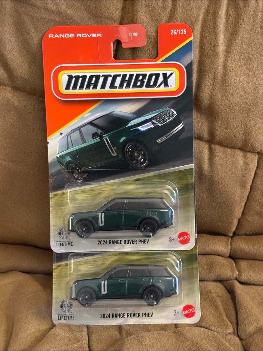 Matchbox 2024 Range Rover PHEV Toy Car - Dark Green with Black Roof